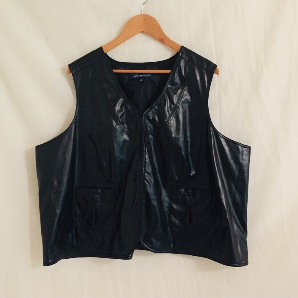 pleather vest